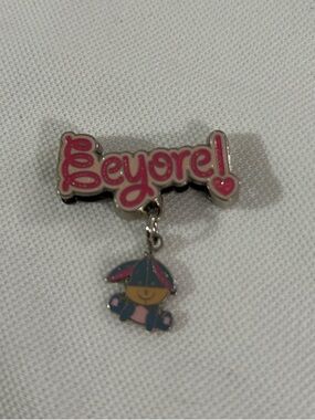 'Eeyore!' Pink Enamel Charm with Hanging Character